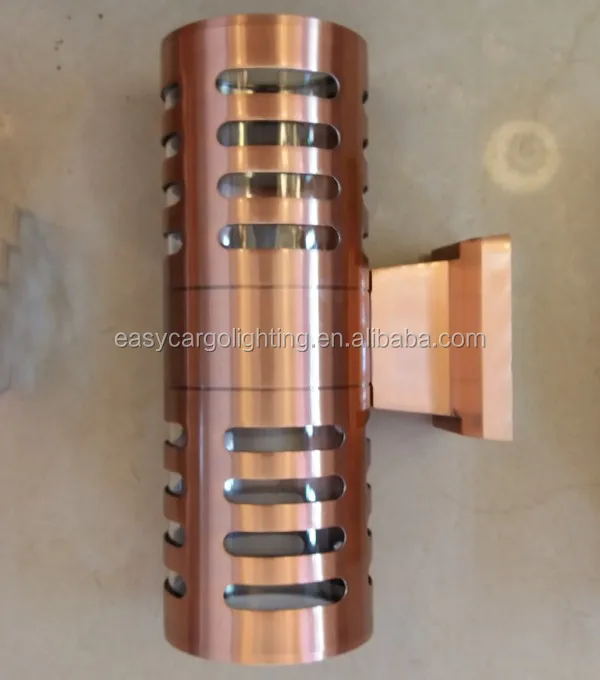 Outdoor Wall Mounted Corner Lights,Plated Satin Nickel Colored Aluminum