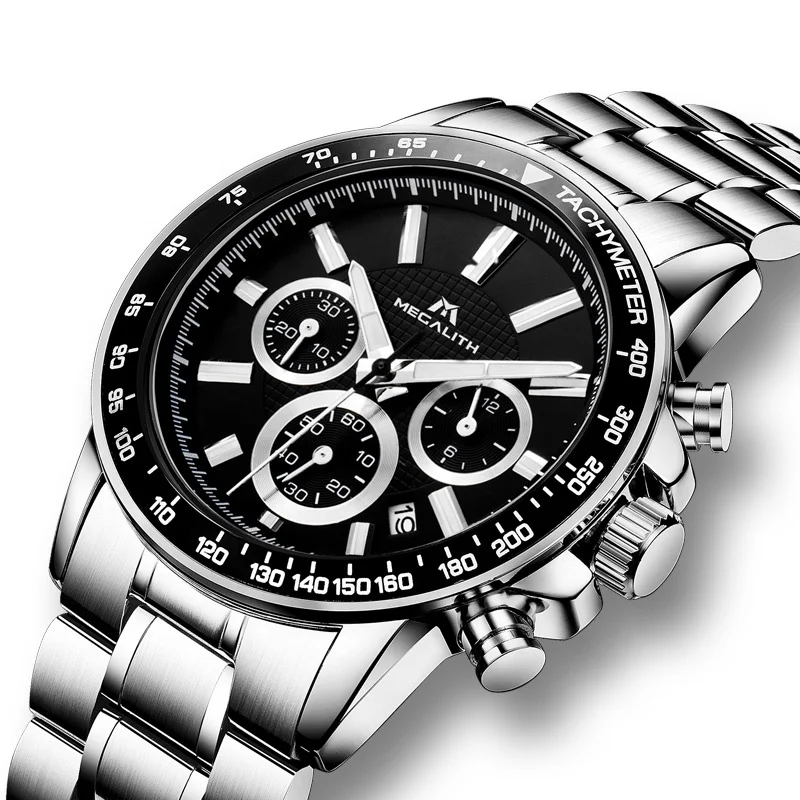 Venta al por mayor reloj para caballero Compre online los Compre 2019 Reloj Multifunción Megalith Cronógrafo Del