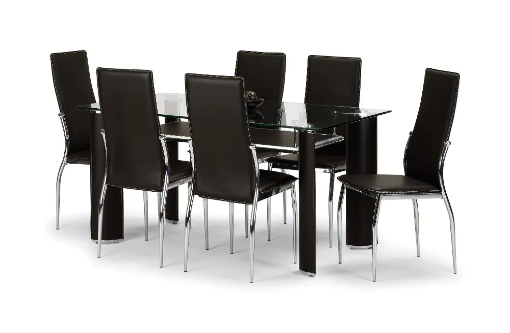 Moderno diseño de muebles de comedor de vidrio mesas de comedor ... Vidrio comedor diseño