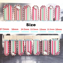 Pink White Rad Cartoon cat Nail Arts Nail Sticker Waterproof Nail Decal Sticker Gel Polish French