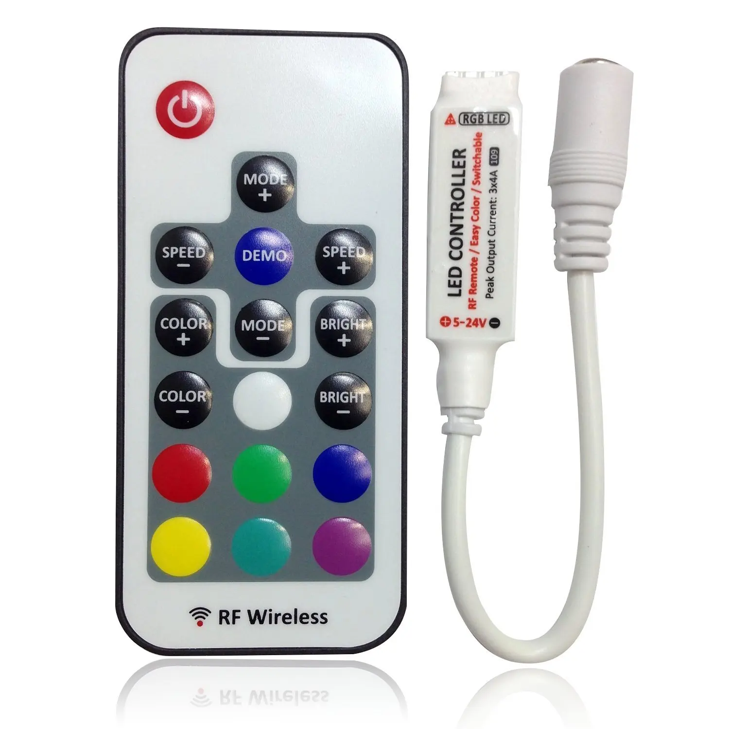 RGB LED unidad de control Controller tipo de enchufe "B" control remoto 12v 