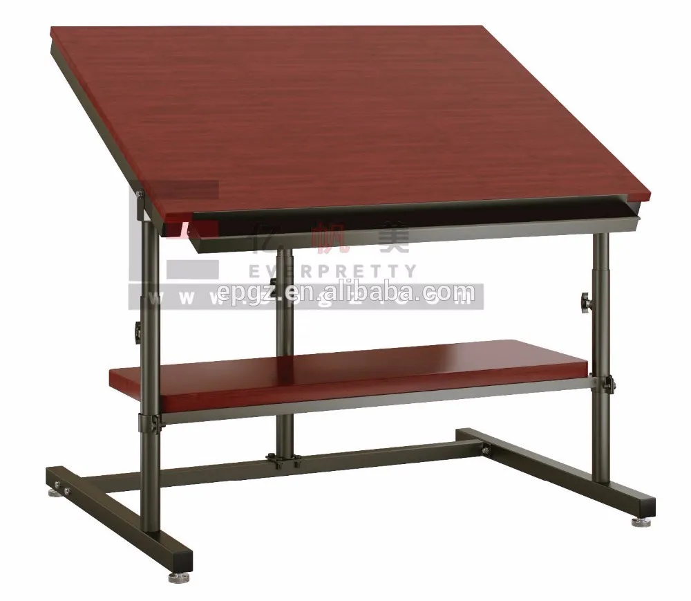Wooden Drawing Table And Chair School Furniture Drawing Table Desk