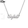 Tiny Carrie Name Necklace In Extra Strength Silver