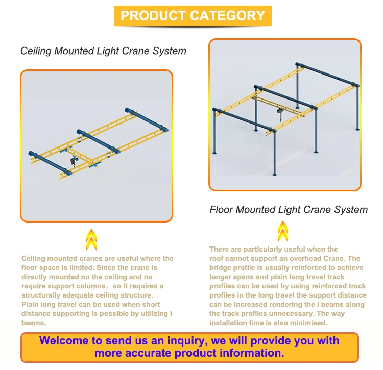 2000 kg 2000kg Buckets Grab Overhead Light Crane System