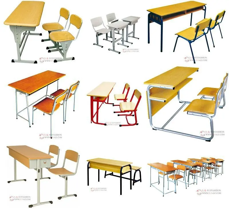 Cheap High Quality Plastic Single Desk And Chair For School Student Sf