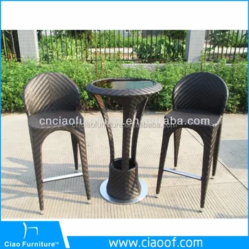 Used Metal Patio Furniture Plastic Rattan Bar Stool And Round Table Used Metal Patio Furniture Plastic Rattan Bar Stool And Round Table