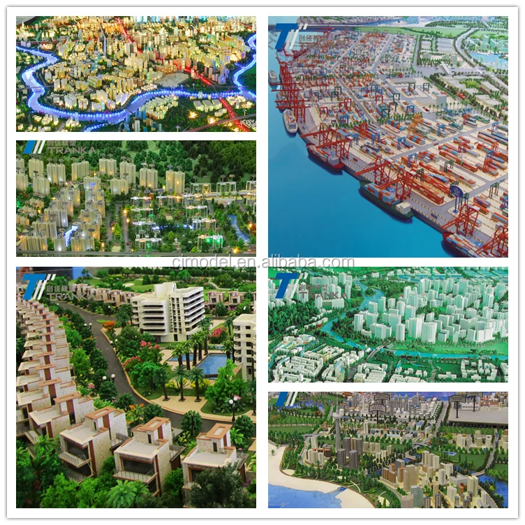 Customized miniature city models for construction