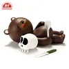 Mini vinyl sleepy plastic honey bear