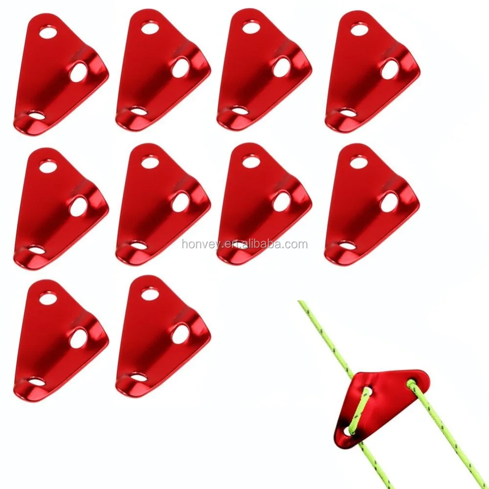 Rapide 10pcs nœud Tente vent Corde Boucle 3 trous Antiglissant Camping Randonnée