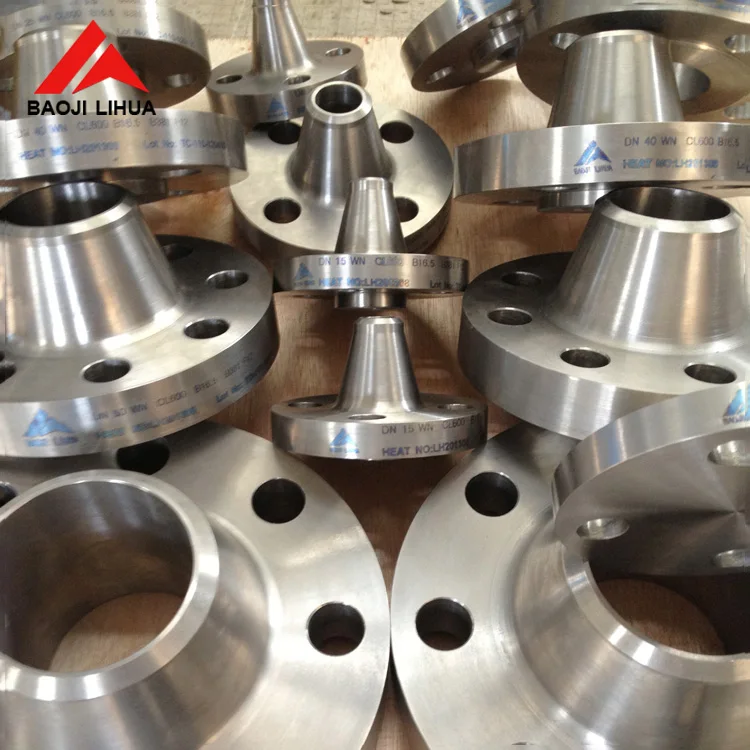 Hot sale long nozzle weld neck flange titanium pipe flange