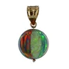 Fashion and popular 925 silver pendant jewelry Lab-created opal fire beads ethiopian opal diamond pendant