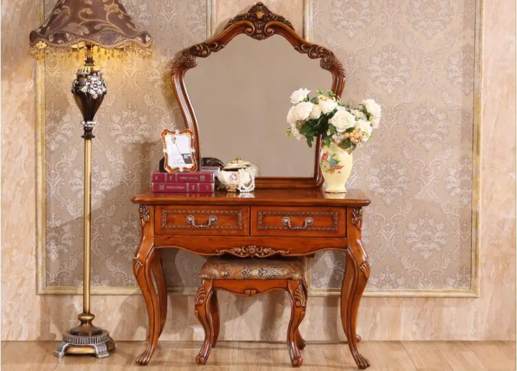 European mirror table antique bedroom dresser French furniture french dressing table o1182