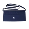 Unisex adjustable polyester waist half short restaurant waiter apron with pocket
