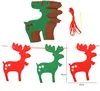 Hot selling DIY Home Decor Event Party Supplies Christmas Pull Flags Window Tree Wall Decor Banners Christmas Pull Flag