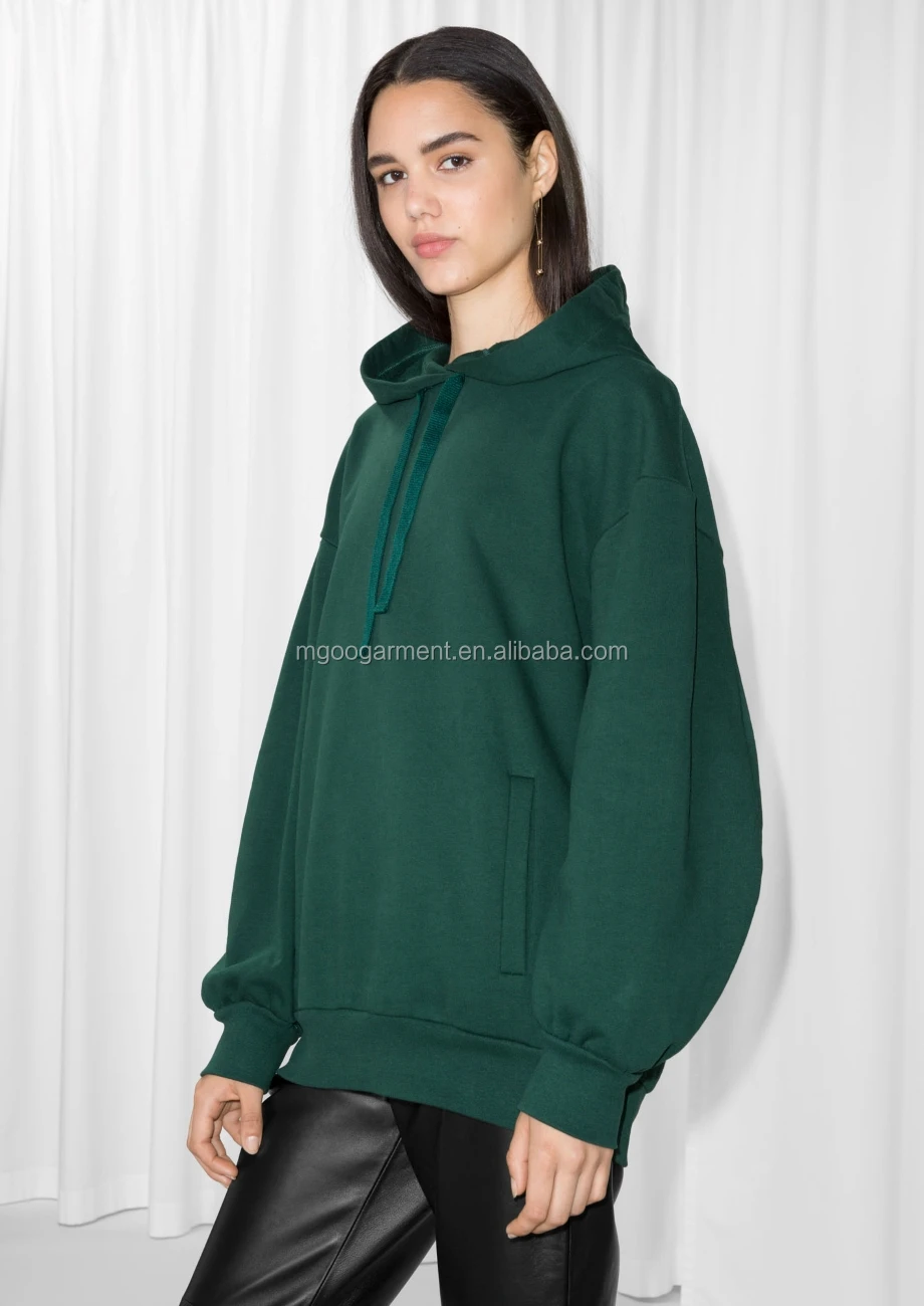 plain dark green hoodie
