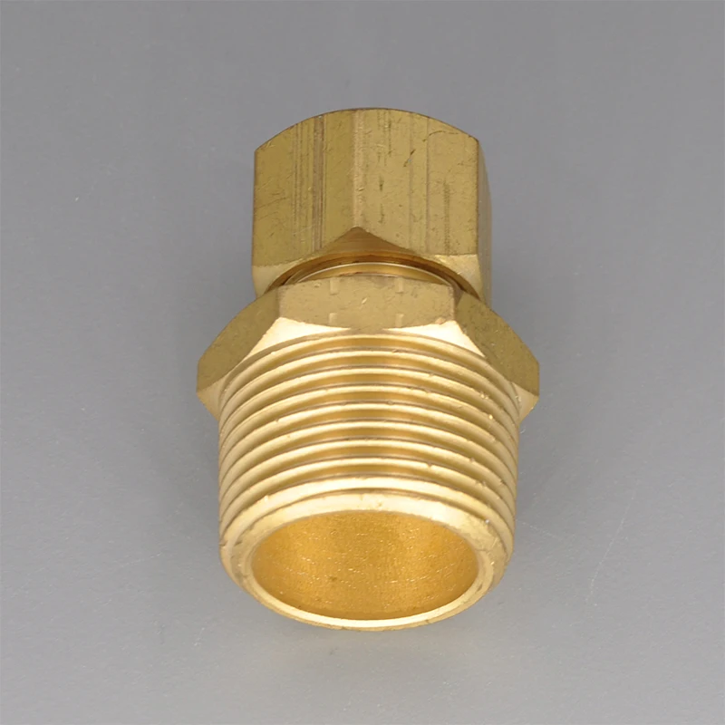 China Ningbo Hexagon head brass forged O-Ring water pipe compression brass fitting