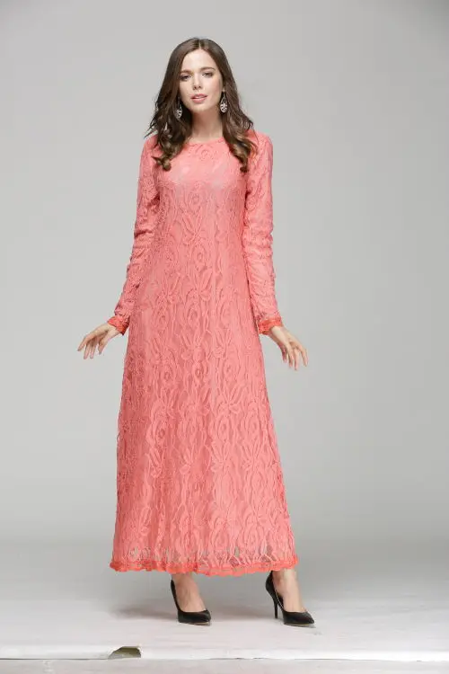 long dress lace muslimah