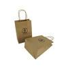 Cheap brown kraft paper bags with twisted handles for cafe/bookstore