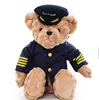 dropshipping 25cm Custom Wholesale Hight quality aviator toy plane toy Stuffed Plush Captain Pilot Teddy Bear