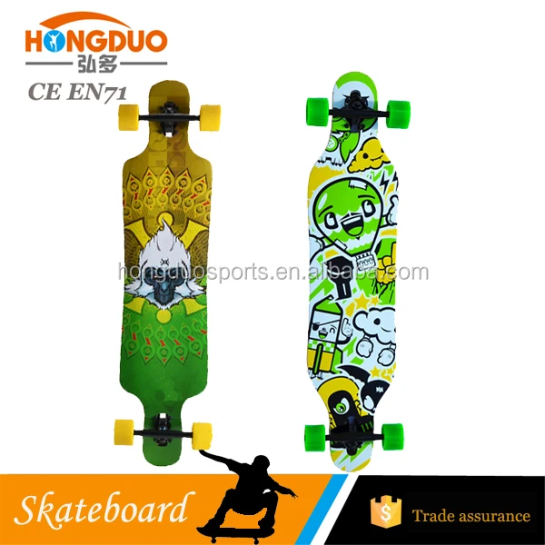 2016 hot sell 7 ply canadian maple long board, longboard skateboard