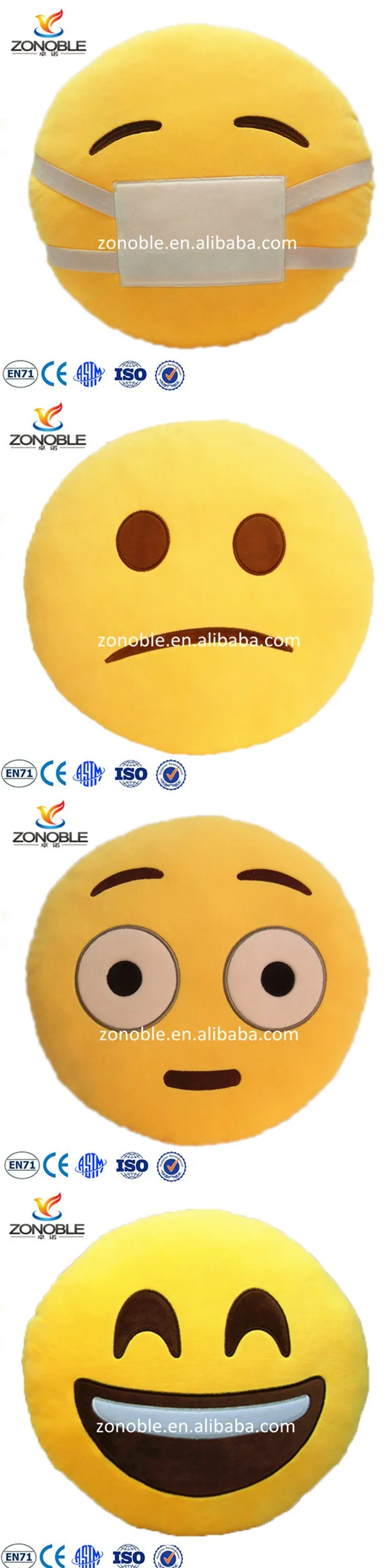 Soft 100 Pp Carton Stuffed Emoji Cushion Cheap Funny Emoticon Plush Emoji Pillow Buy Emoticon