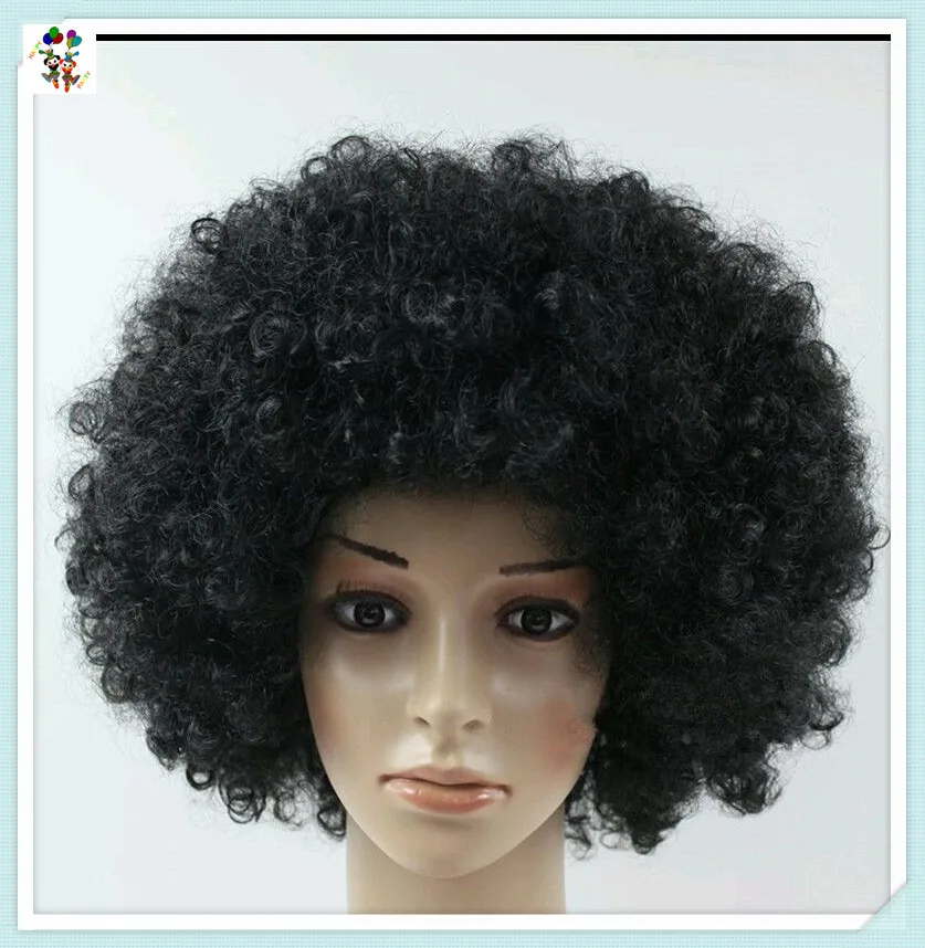 Sports Fan Crazy Party Cheap Curly Black Afro Wigs Hpc1277 Buy Afro