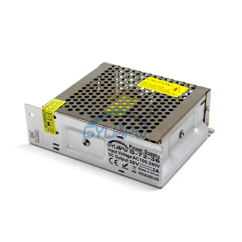 Power Supply Dc 36v 2a 72w Switching Power Source Led Driver