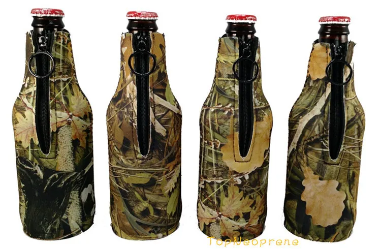 Dailymall 2pcs Neoprene Camo Beverage Bottle Beer Cooler Insulator Sleeve Cover Cosy 
