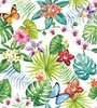 New fashion tropical pattern 100D chiffon 100% polyester fabric for sublimation printing