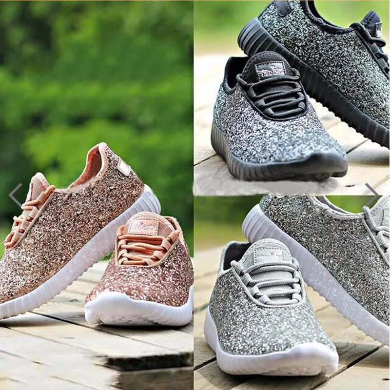 kids glitter tennis shoes