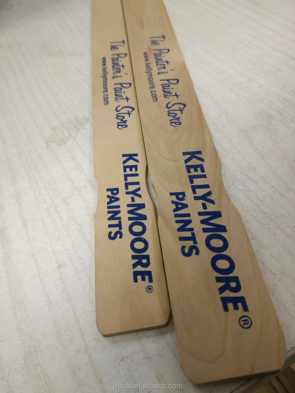 Customized Logo Printed Stir Sticks High Quality Wooden Paint Stir