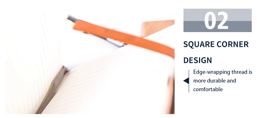 Promotional Custom Logo Paper Back A5 PU Leather Notebook With Pen