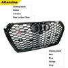 2016 new ABS Glossy black RS4 radiator honeycomb grills front bumper RS4 facelift mesh grille for audi a4 s4 B9