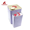 18L square metal tin can with white color in stock