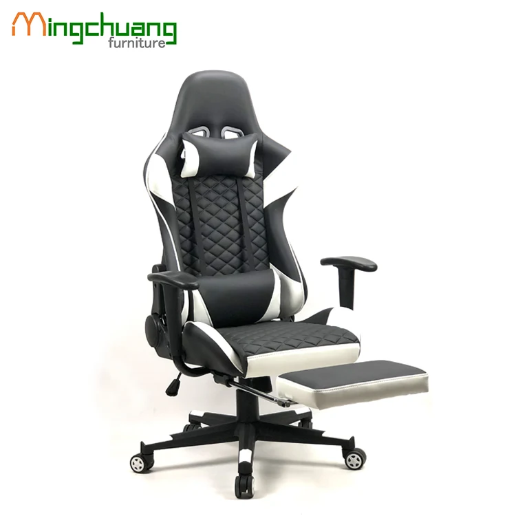 High back PU leather Gaming Office Chair Computer Gaming Chair with footrest