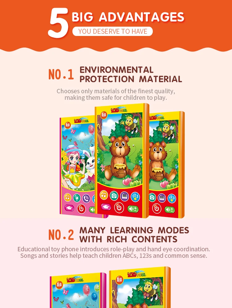 Wholesale battery operated learning baby phone toy