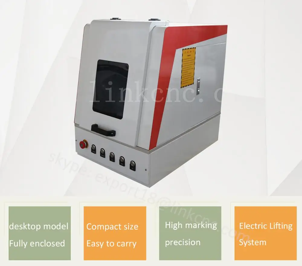 20w Raycus Fully Enclosed Desktop Fiber Laser Marking Machine with CE High Security