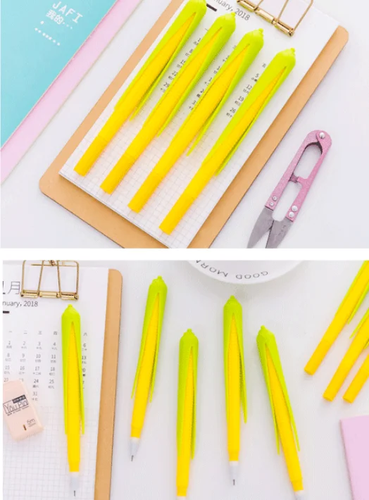 Novelty design Corn Shape Pen Silicone Rubber Square Corn Pen With Cap ...