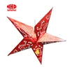 Christmas Red Handmade High Quality Paper Star Lantern Pattern for Indoor Outdoor Garden Decoration Wholesale