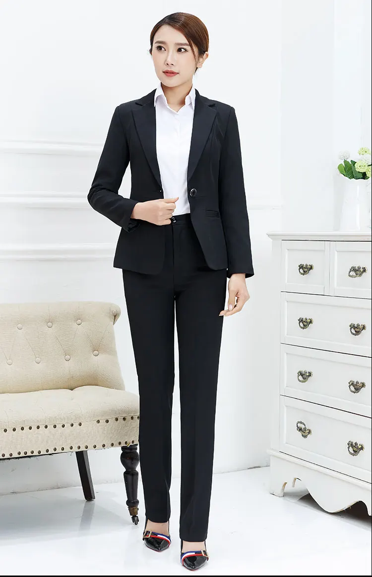 两件商务西装女装工作服时尚气质女大学生面试正式连衣裙