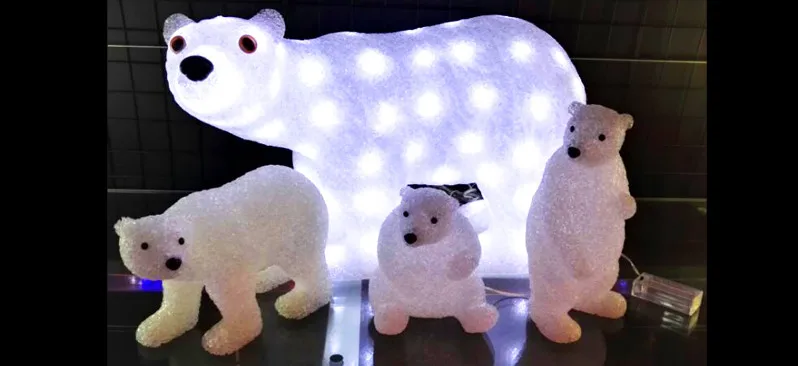 acrylic led polar bear