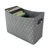 Cheap collapsible foldable fabric cardboard archive and book storage boxes bins with grommet