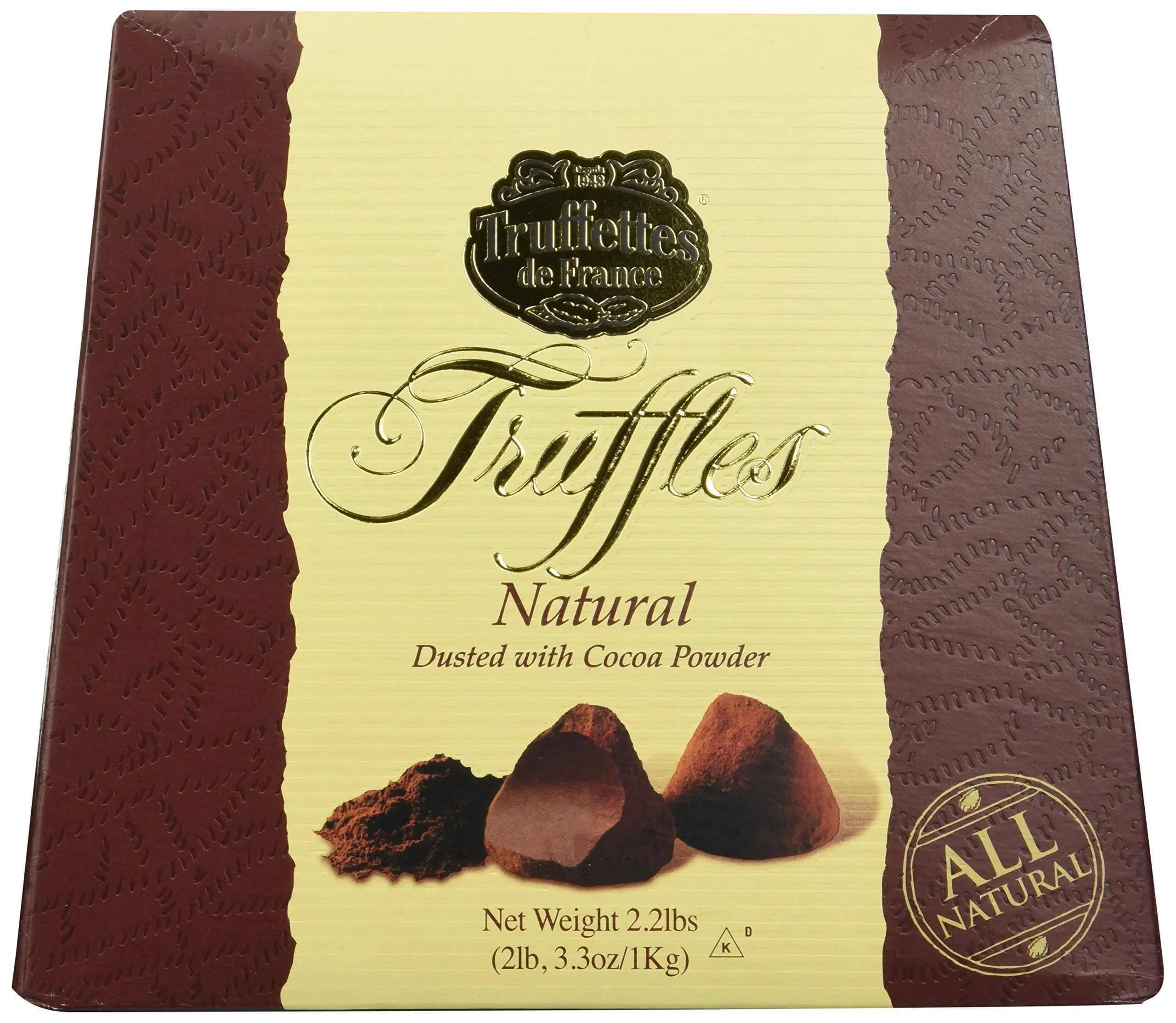 48.99. Chocmod Truffettes de France 2.2lbs (1Kg) All Natural Truffles in a ...