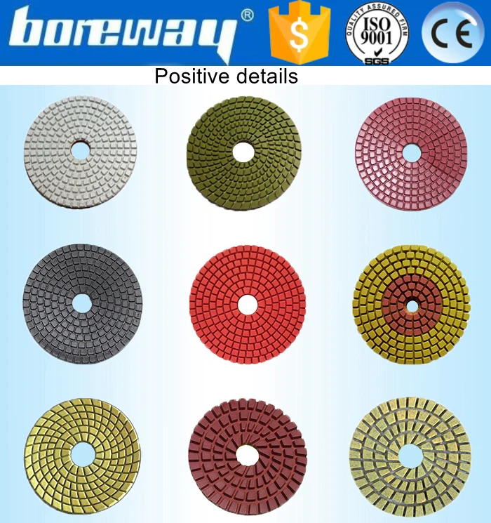3 Steps Wet Polishing Pads In Sets With Different Color And Grit For