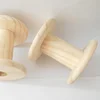 custom natural color pine wood spool mini wooden spool wooden thread spool