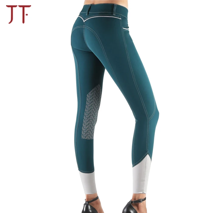 
Silicone Printing Stirrups Horse Breeches Custom High Waist Horse Riding Tights 