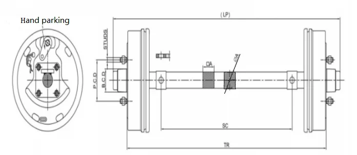 6ton Axle With Electric Brake,Light Trailer Axle Agricultural Axle ...