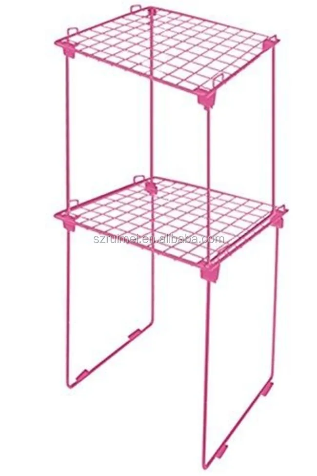 Counter Top Locker Organizer School Wire Foldable Stackable Locker