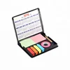 New stationery pu Leather Case Sticky Note pads with ball pen and tape