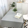 Waterproof cotton and linen table cloth, pure color coffee table linen coffee table mat, round square tablecloth